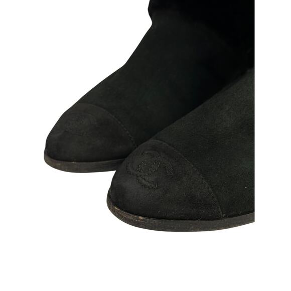 Chanel Winter Suede Fur Boots Sz.40.5 - Picture 5 of 9